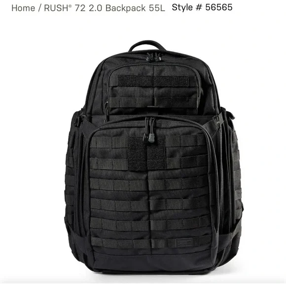 5.11 Tactical RUSH® 72 2.0 BACKPACK 55L Bug Out Bag - Picture 3 of 15